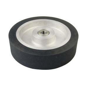 2 "-8" גומי גלגל DIY חגורת מטחנת חלקי סרק גלגל עם מסבים מותקן או כונן רולר על מנוע פיר - Product Image 4