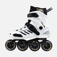 Patins à roulettes professionnels d'extérieur HEAD en aluminium réglable, 4 roues, en or blanc, avec roulements ABEC-7 en acier au carbone