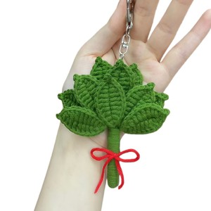 Porte-clés en <span class=keywords><strong>feuille</strong></span> de pomelo tissé à la main avec texture de fil simulée, en forme de <span class=keywords><strong>feuille</strong></span>, pour sac à dos, téléphone portable, accessoires de voiture - Product Image 2