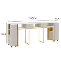 Produits très vendus Ensemble table et chaises de manucure professionnelle légère et de luxe pour intérieur design de salon de beauté équipement pour manucure