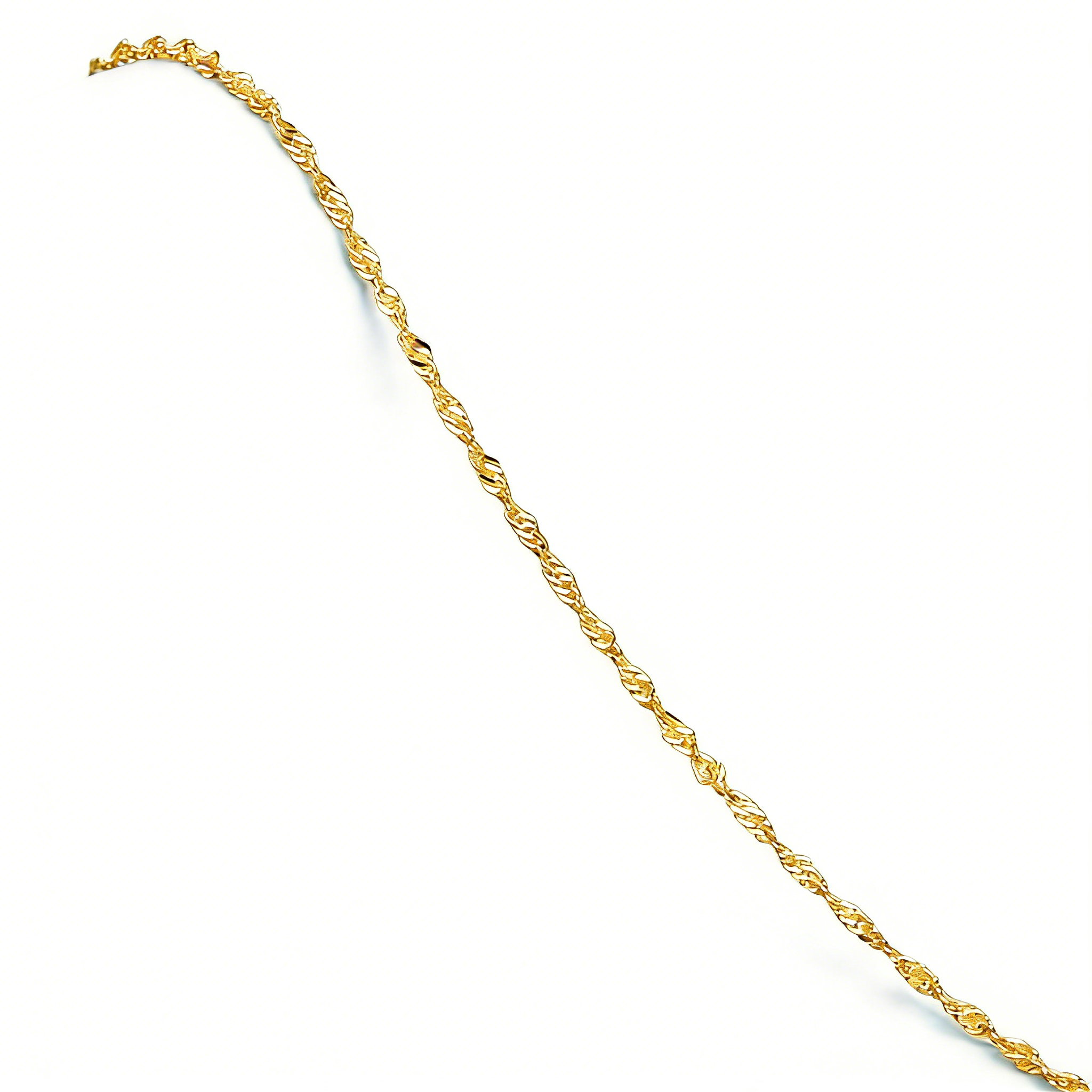 Placcato oro/catena a onda d'acqua/40 cm/0,9 g/NS103