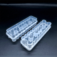 Boîte de 24 flacons rectangulaires de 3 ml en plastique PP transparent pour le stockage et l'organisation de kits de tests de vaccins lyophilisés pour animaux de compagnie
