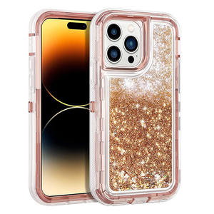 Funda para iPhone 17 Pro Max, funda protectora antichoque de arena líquida tres en uno con cobertura total - Product Image 2