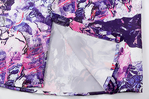 新着メンズ3 Dパープルプリントデザインハワイシャツボタンダウンカラー塗装メンズ服 - Product Image 5