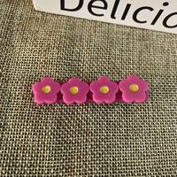 BELLEWORLD usine japon style pinces à cheveux accessoires de cheveux pour femmes filles logo personnalisé 4 petite fleur acrylique alligator pince à cheveux