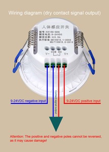 24V khô liên hệ với nhúng cảm biến hồng ngoại chuyển đổi khách sạn góc hành lang hồng ngoại cơ thể con người cảm biến cảm ứng chuyển đổi - Product Image 5