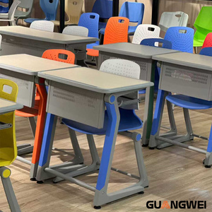 Guangwei University Classroom Furniture Set Unique Design Student Study Table Aluminum Alloy Single <strong>School</strong> <strong>Desk</strong> and Chair - Product Image 3