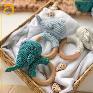 Baleine Tortue Hippocampe Bébé <span class=keywords><strong>Hochet</strong></span> Crochet Jouet Cloches Nouveau-Né <span class=keywords><strong>Montessori</strong></span> Anneaux Éducatifs En Bois Bébé PlusToys - Product Image 3