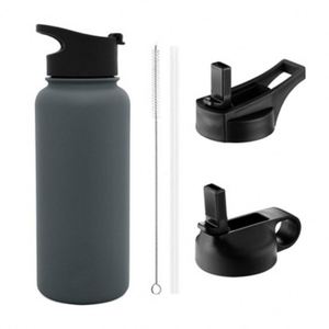32oz 1L <b>Large</b> Capacity Stainless Steel Vacuum Insulated Water Bottle Cold Retention Space Pot Leakproof Portable Thermal Cup - Product Image 4