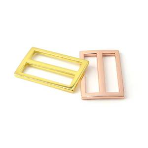 <b>Adjuster</b> Buckle Factory Wholesale Custom Logo Bag <b>Adjuster</b> Metal Bag <b>Strap</b> Buckle For Handbags Nickel Color Metal - Product Image 1