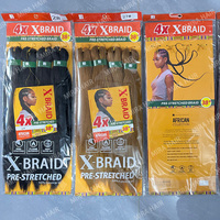 Article Tendance : Cheveux à Tresser Pré-Étirés 38" 180g, Lots de Cheveux Afro Yaki Naturels Doux Pré-Couches pour Extensions de Tresses Box Braids