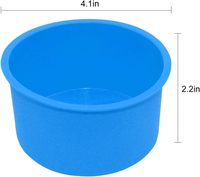 Moule à gâteau en silicone de 4 pouces réutilisable et antiadhésif pour le congélateur et le four à micro-ondes pour la cuisson du pain Sac emballé jetable