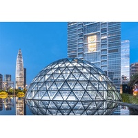 Dôme de toit en verre avec structure en acier sur mesure SAFS pour les constructions