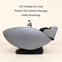 VENTE FLASH 172 °   Fauteuil de massage flexible SL Track 4D de luxe à double moteur, zéro gravité, avec étirement thaïlandais, pour massage corporel complet à domicile