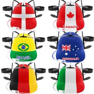 Ajustable Diversión Fiesta Juego Cerveza <span class=keywords><strong>Soda</strong></span> <span class=keywords><strong>Lata</strong></span> Paja Titular Beber Plástico Sombrero Casco - Product Image 2