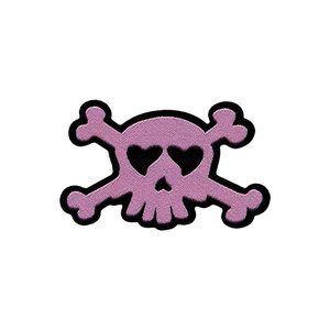 แผ่นติดกาวตกแต่งร่างกายรูปกะโหลกหัวใจสีชมพูดีไซน์ตกแต่ง - Product Image 1