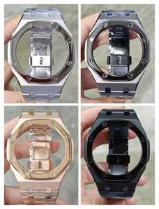 Popular Xinying Premium - Caja de Reloj de Repuesto de Fibra de Carbono Multicolor de 44 mm, Correa de Silicona de Goma con Logotipo Personalizado, Kit de Modificación - Product Image 3