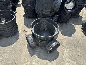 Puits d'inspection <span class=keywords><strong>de</strong></span> drainage, chambre d'inspection des eaux pluviales et des eaux usées, puits <span class=keywords><strong>de</strong></span> vanne en plastique à quatre voies à trois voies - Product Image 3