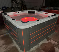 Bain à remous de villa 5 personnes avec 2 sièges de relaxation, spa en acrylique, jacuzzi autoportant, baignoires spa extérieures, fournisseur de spas de Foshan