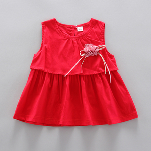 Conjuntos Elegantes de Verano para Niñas, Ropa de Bebé de Algodón Orgánico, Conjunto sin Mangas de Color Puro - Product Image 4