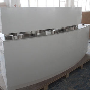 Tùy chỉnh sang trọng Trắng rắn bề mặt đá tiếp nhận cửa hàng thiết kế truy cập văn phòng cửa hàng thu ngân tiếp nhận truy cập - Product Image 3