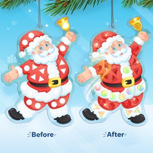 Miroir mosaïque noël enfants Art ensemble bricolage artisanat Kit feuille autocollants pour enfants cadeau d'<span class=keywords><strong>anniversaire</strong></span> pour filles et garçons jouets de noël - Product Image 4