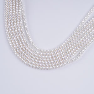 Zhuji Pearl 4-5mm White Natural Freshwater Keshi Pearls Round <b>Bead</b> String for DIY Semi-Finished Necklace <b>Bracelet</b> Material - Product Image 4