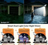 Caméra IP de sécurité PoE 8MP 30fps, vision nocturne couleur intelligente à double éclairage, détection de mouvement humain, micro intégré, extérieur, entièrement métallique