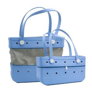 กระเป๋าชายหาดพับได้กันน้ำแบบพกพาสำหรับทุกเพศทุกวัย ทำจากยาง EVA พร้อมซิป - Product Image 2