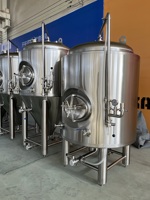 Cuve de fermentation 500L en acier inoxydable 304 avec système de contrôle PID et enveloppe de refroidissement alvéolée pour équipement de brassage de bière en promotion