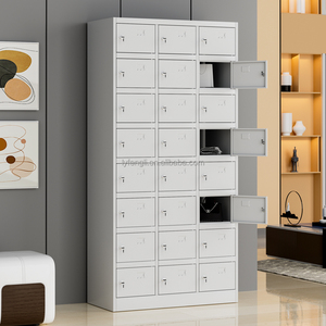 Modern 24-Box Personal Steel Storage <strong>Locker</strong> with Key-Lock Gym <strong>Filing</strong> Cabinet for Offices Knock-Down Structure - Product Image 6