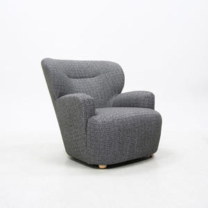 Fauteuil de salon gris texturé, fauteuil de relaxation de luxe, fauteuil inclinable individuel, fauteuil paresseux, mobilier pour appartement, salon, maison - Product Image 2