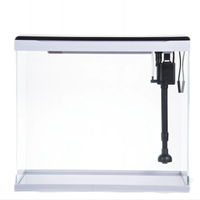 Aquarium ultra blanc uni avec affichage de la température, haute luminosité, filtration supérieure, système d'éclairage à interrupteur tactile, nouvel arrivage 2020