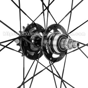 700c אופני מסלול פחמן גלגלי פחמן מותאם אישית 88 מ "מ גובה 100 מ" מ גובה 25 מ "מ קוטר 28 מ" מ קוטר - Product Image 5