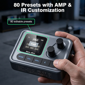 Pédale multi-effets de marque avec <span class=keywords><strong>80</strong></span> présélections modifiables, 40 effets sonores, fonction métronome, processeur de pédale multi-effets pour guitare - Product Image 2