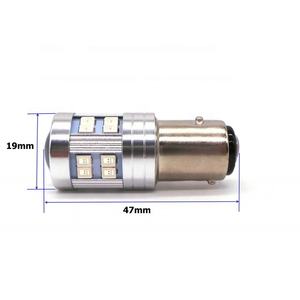Bombilla <span class=keywords><strong>led</strong></span> de freno trasero para estacionamiento, luces de 12v-24v, rojo 566 P21/4W 7225 BAZ15d 1122, BA15D BAY15D, 2835 24SMD - Product Image 4