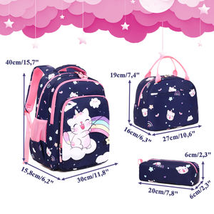 Multi-funzionale impermeabile 3 pezzi Bookbag Set per gli studenti della scuola primaria carino cartone animato zaini per bambini ragazze <span class=keywords><strong>zaino</strong></span> - Product Image 5