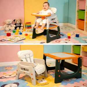 Chaise haute bébé convertible 3-en-1 moderne, table de jeu et chaise à bascule en plastique pour repas et allaitement – Meubles pour enfants – Offre spéciale - Product Image 5