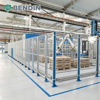 Pagar Pengaman Robot Baja Karbon Rendah untuk Keamanan Mesin Pengemasan dan Jalur Produksi dengan Tata Letak Keamanan Bengkel yang Fleksibel