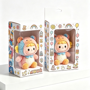 Boîte cadeau rigide personnalisée avec fenêtre transparente pour l'emballage et la présentation de jouets en peluche de dessins animés, avec impression de logo - Product Image 6