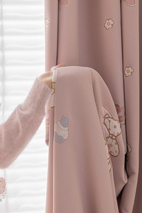 <span class=keywords><strong>Tende</strong></span> per bambini di lusso in stile moderno con ricami 3D con disegno ricamato a cartoni animati <span class=keywords><strong>tende</strong></span> in ciniglia con puro per le camere da letto dei bambini - Product Image 3