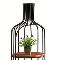 Étagère cubique en MDF avec cadre en fer noir moderne pour le salon, meubles de maison et étagère d'évacuation en cas d'incendie