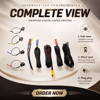 Sistema de Imágenes Panorámicas De Yongwang 360, Visión Nocturna AHD Starlight, Imagen 3D, Impermeable, Pantalla de 7.0 Pulgadas, Cámara para Vehículo