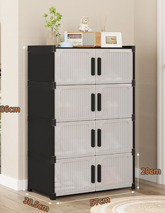 Étagère à chaussures en plastique de luxe léger, porte-chaussures d'intérieur moderne simple, armoire à chaussures multi-niveaux - Product Image 4