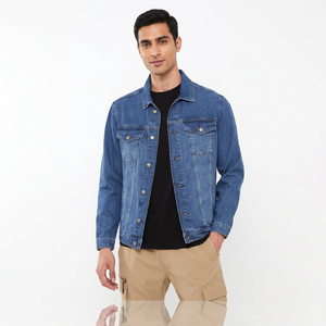 Winter Wear Best Manufacturer <b>Men's</b> Demin <b>Jackets</b> Solid Color Custom OEM Service Latest Style Plain Dyed <b>Men</b> <b>Denim</b> <b>Jackets</b> - Product Image 1