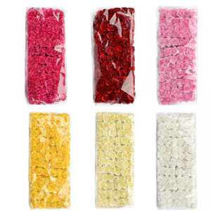 144 roses en papier rouges, 10 pièces, fleurs artificielles pour décorations DIY et projets créatifs - Product Image 4