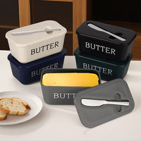 Boîte à beurre en PP de qualité alimentaire avec couteau intégré, récipient hermétique pour fromage, utilisation domestique, conservation au frais, moderne