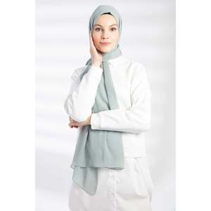 Soft Almond <b>Chiffon</b> <b>Scarf</b> For Women 100% Polyester Lightweight Hijab Accessory - Product Image 1