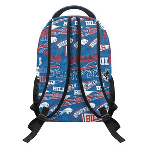 Mochila Unisex Personalizada con Estampado de los <span class=keywords><strong>Buffalo</strong></span> Bills de la <span class=keywords><strong>NFL</strong></span>, de Poliéster, con Tirantes Curvos para Estudiantes de Secundaria - Product Image 4