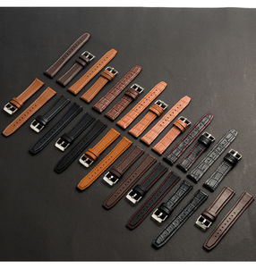 Lionorm cinturino per orologio ibrido in pelle sintetica personalizzato 20mm 22mm per <span class=keywords><strong>Huawei</strong></span> Samsung Galaxy cinturino - Product Image 5